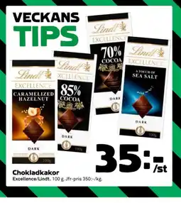 Coop Chokladkakor Excellence/Lindt erbjuda