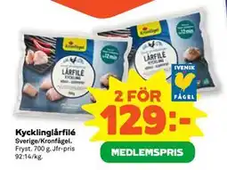 Stora Coop Kycklinglårfilé, Medlemspris erbjuda