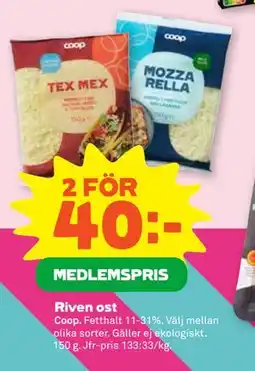 Stora Coop Riven ost, Medlemspris erbjuda