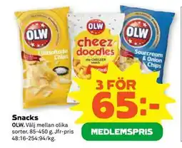 Stora Coop Snacks, Medlemspris erbjuda