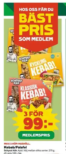 Coop Kebab/Falafel, Medlemspris erbjuda