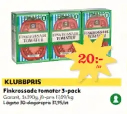Hemköp Finkrossade tomater 3-pack erbjuda