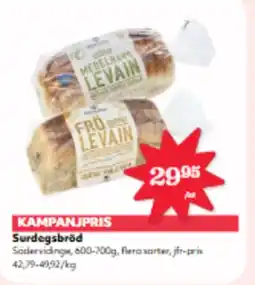 Hemköp Surdegsbröd erbjuda