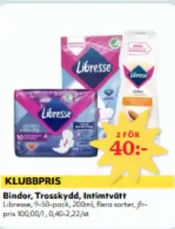 Hemköp Bindor, Trosskydd, Intimtvätt erbjuda