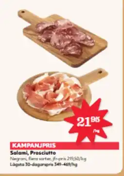 Hemköp Salami, Prosciutto erbjuda