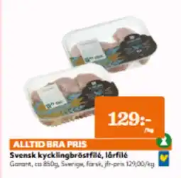 Hemköp Svensk kycklingbröstfilé, lårfilé erbjuda