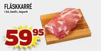 Fläskkarré i bit, benfri, importt