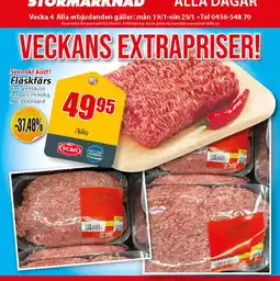 Extra Mjällby Stormarknad Svenskt kött! Fläskfärs erbjuda
