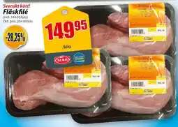 Extra Mjällby Stormarknad Svenskt kött! Fläskfilé erbjuda