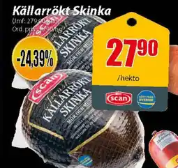 Extra Mjällby Stormarknad Källarrökt skinka erbjuda