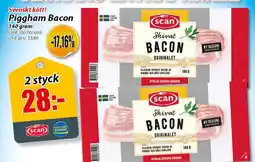 Extra Mjällby Stormarknad Svenskt kött! Piggham Bacon erbjuda