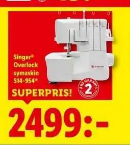 Lidl Singer Overlock symaskin S14-954 erbjuda