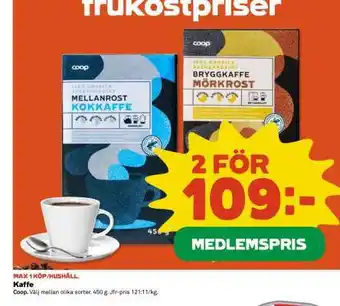 Coop KAFFE erbjuda
