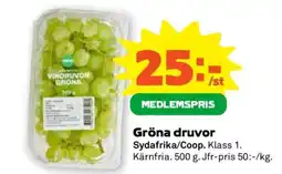 Stora Coop Gröna druvor erbjuda