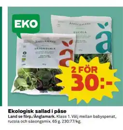 Coop Ekologisk Sallad i Påse erbjuda