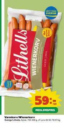 Coop Varmkorv, Wienerkorv erbjuda