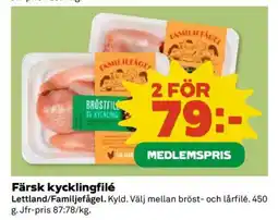 Coop Färsk Kycklingfilé erbjuda