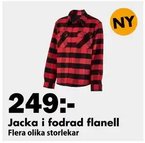 Jacka i fodrad flanell