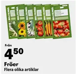 Biltema Fröer erbjuda