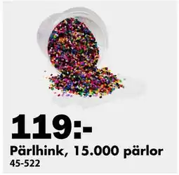 Biltema Pärlhink, 15.000 pärlor erbjuda