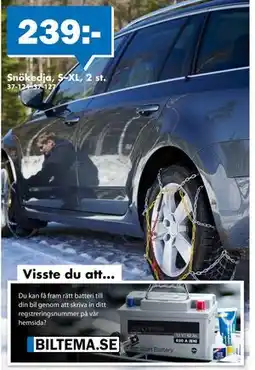 Biltema Snökedja, S–XL, 2 st erbjuda