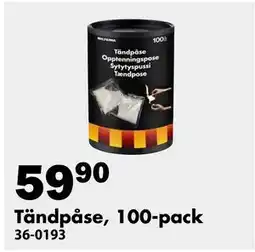 Biltema Tändpåse, 100-pack erbjuda