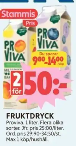 Ica Hajen Lagpris PROVIVA Fruktdryck erbjuda