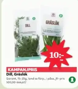 Hemköp Garant Dill, Gräslök erbjuda