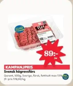 Hemköp Garant Svensk högrevsfärs erbjuda