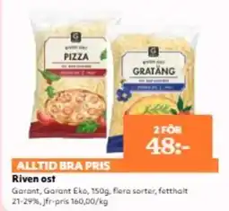 Hemköp Garant Eko Riven ost erbjuda