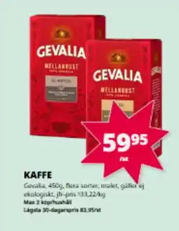 Tempo GEVALIA Kaffe erbjuda