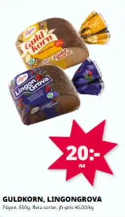 Tempo Pågen Guldkorn, lingongrova erbjuda