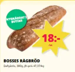 Tempo Bosses ragbröd erbjuda