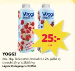 Tempo Arla Yoggi erbjuda