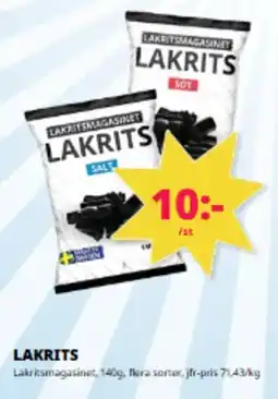 Tempo Lakritsmagasinet Lakrits erbjuda