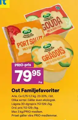 City Gross Ost Familjefavoriter, Pris i appen erbjuda
