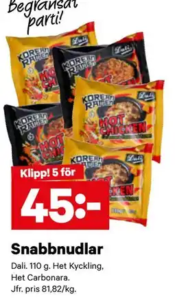 City Gross Snabbnudlar erbjuda