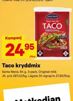 City Gross Taco kryddmix erbjuda