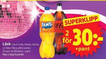 Coca-Cola, Fanta, Sprite Läsk