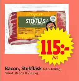ICA Supermarket TULIP Bacon, Stekfläsk erbjuda
