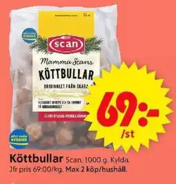 ICA Supermarket Scan Köttbullar erbjuda
