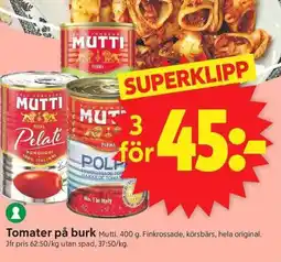 ICA Supermarket MUTTI Tomater på burk erbjuda