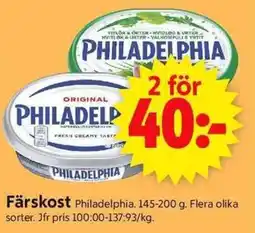 ICA Supermarket PHILADELPHIA Färskost erbjuda