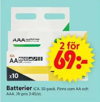 ICA Supermarket ICA Batterier erbjuda