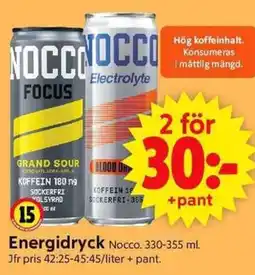 ICA Supermarket NOCCO Energidryck erbjuda