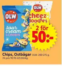 ICA Supermarket OLW Chips, Ostbågar erbjuda