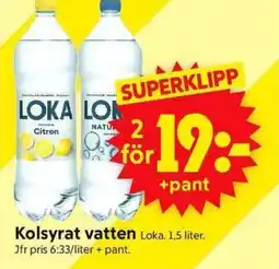 ICA Supermarket LOKA Kolsyrat vatten erbjuda