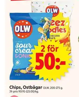 ICA Supermarket OLW Chips, Ostbågar erbjuda