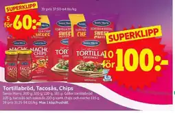 ICA Supermarket Santa Maria Tortillabröd, Tacosås, Chips erbjuda