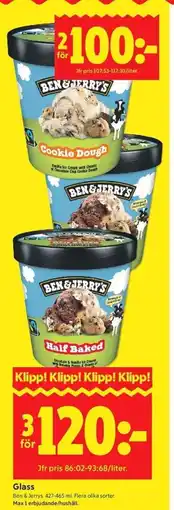 ICA Kvantum Ben & Jerrys Glass erbjuda
